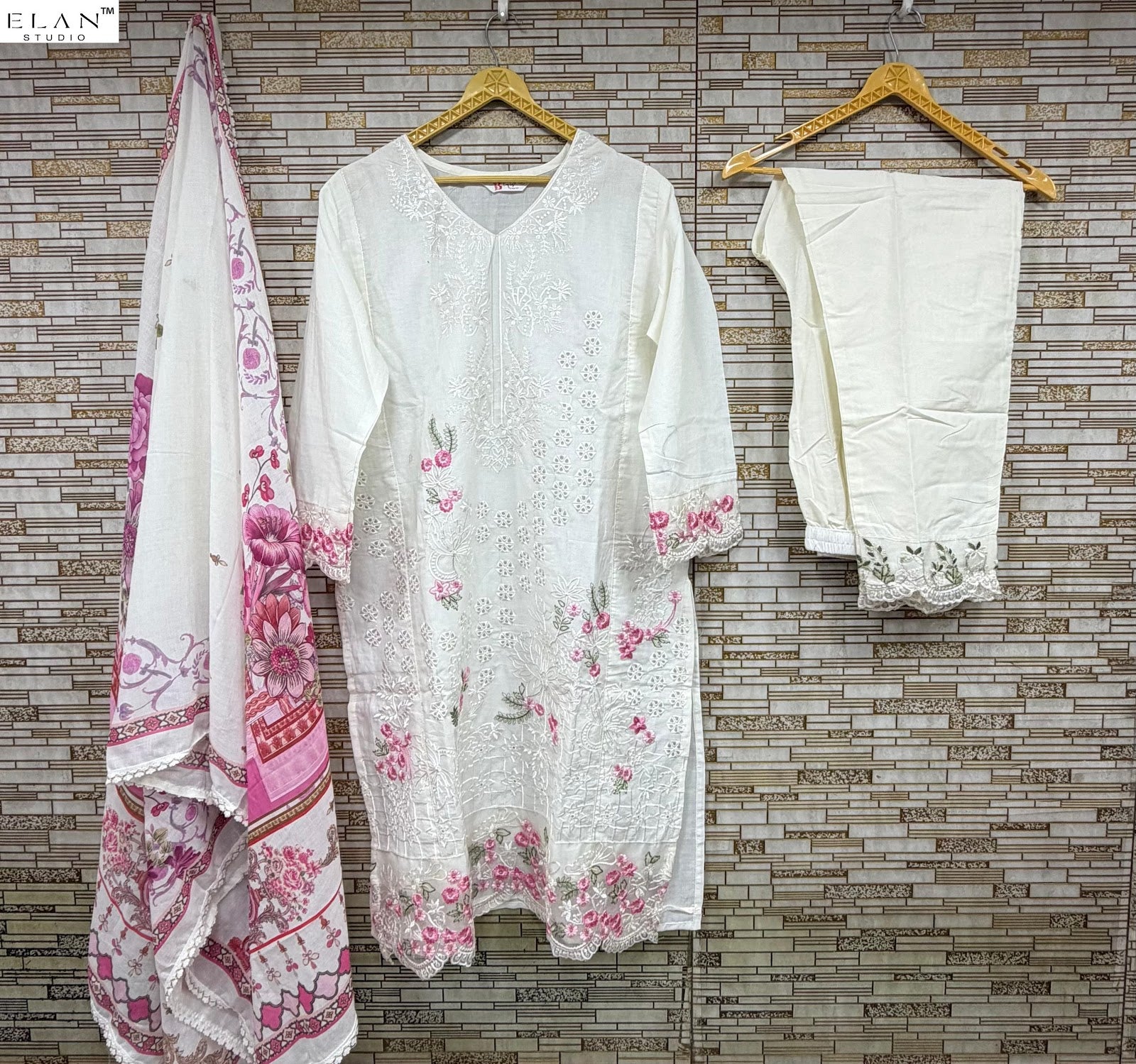 E 20 Elan Studio Lawn Cotton Pakistani Readymade Suits Wholesale Price