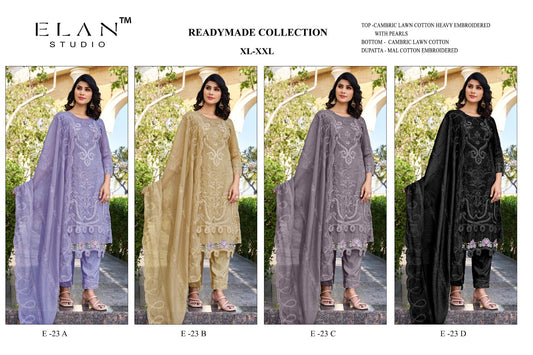 E 23 Elan Studio Lawn Cotton Pakistani Readymade Suits Exporter Gujarat