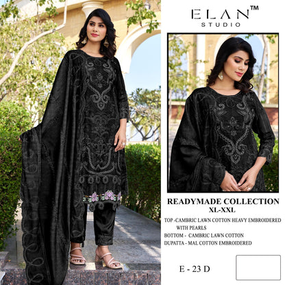 E 23 Elan Studio Lawn Cotton Pakistani Readymade Suits Exporter Gujarat