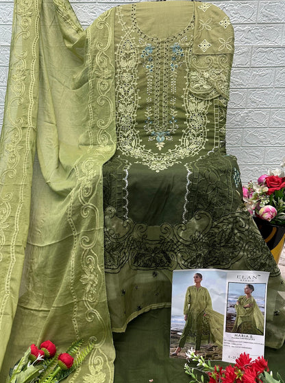 E 25 Maria B Embroidered 25-2 Elan Studio Lawn Cotton Pakistani Salwar Suits Supplier