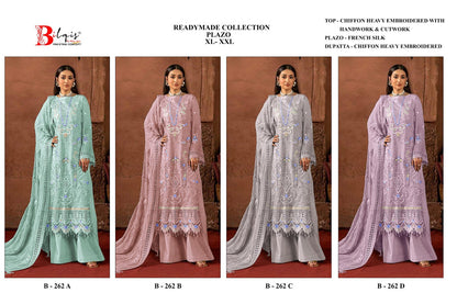 E 262 A To D Elan Studio Chiffon Pakistani Readymade Suits Manufacturer