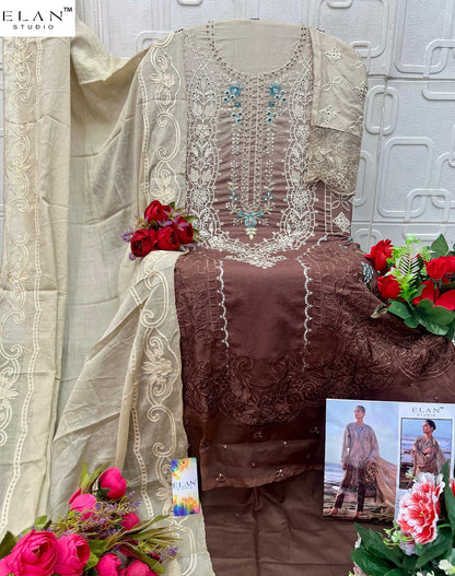 E 26 Maria B Embroidered 25-2 Elan Studio Lawn Cotton Pakistani Salwar Suits Manufacturer Ahmedabad