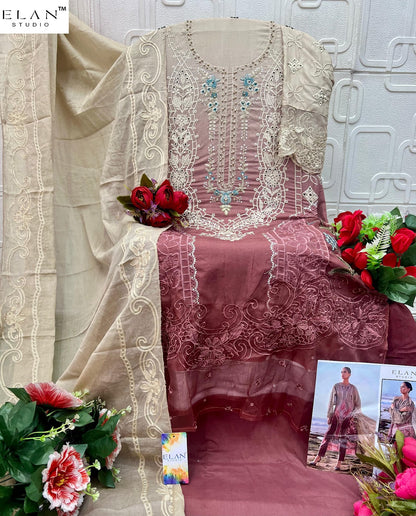 E 26 Maria B Embroidered 25-2 Elan Studio Lawn Cotton Pakistani Salwar Suits Manufacturer Ahmedabad