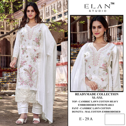 E 29 Elan Studio Cambric Lawn Pakistani Readymade Suits Wholesaler India