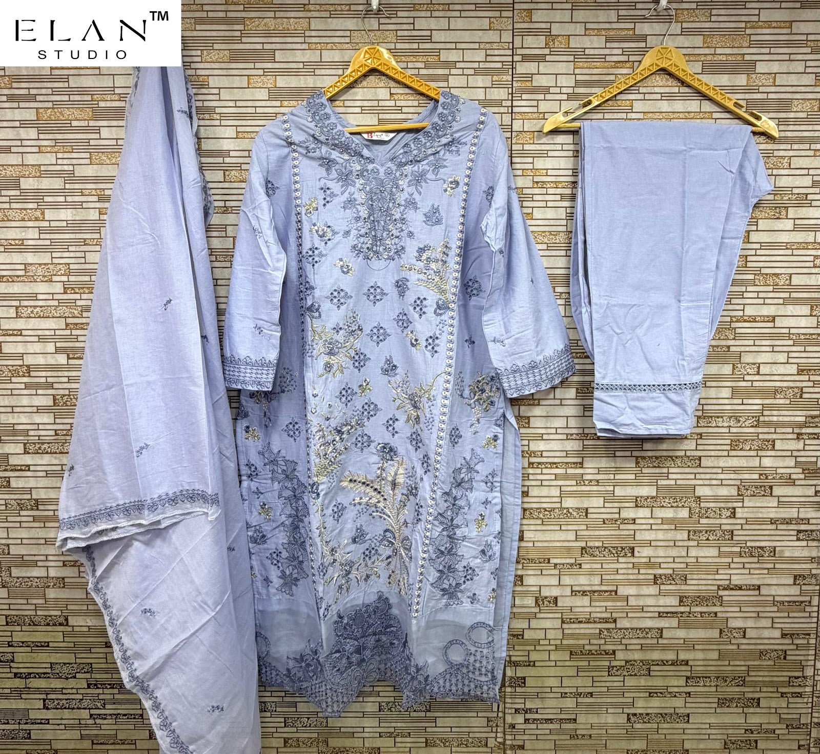 E 29 Elan Studio Cambric Lawn Pakistani Readymade Suits Wholesaler India