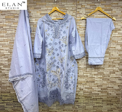 E 29 Elan Studio Cambric Lawn Pakistani Readymade Suits Wholesaler India