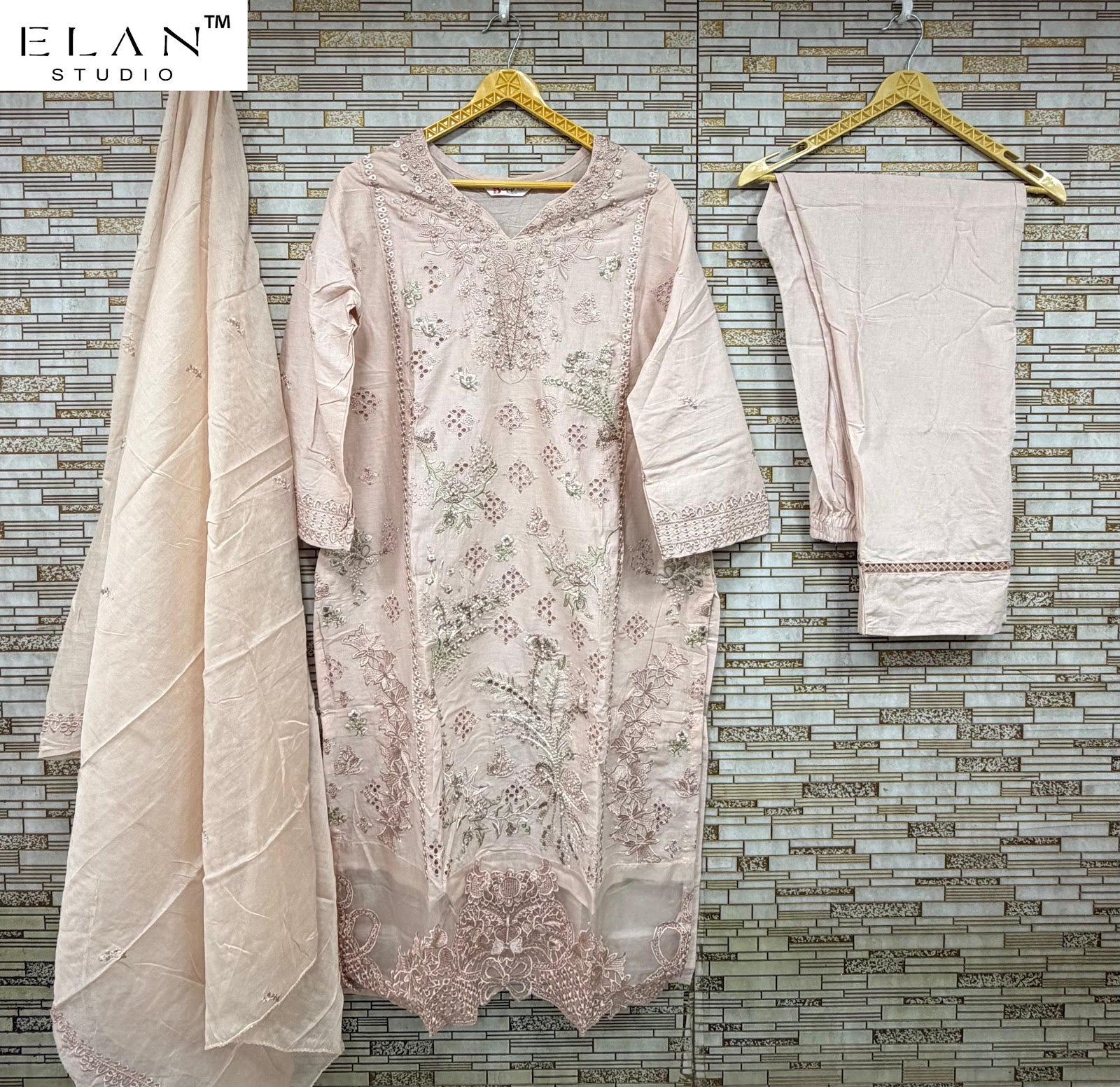 E 29 Elan Studio Cambric Lawn Pakistani Readymade Suits Wholesaler India