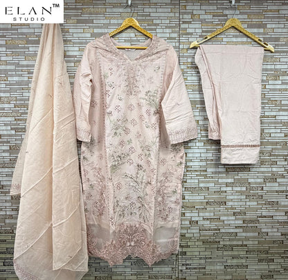 E 29 Elan Studio Cambric Lawn Pakistani Readymade Suits Wholesaler India