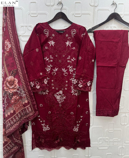E 31 Elan Studio Cambric Lawn Pakistani Readymade Suits Supplier India
