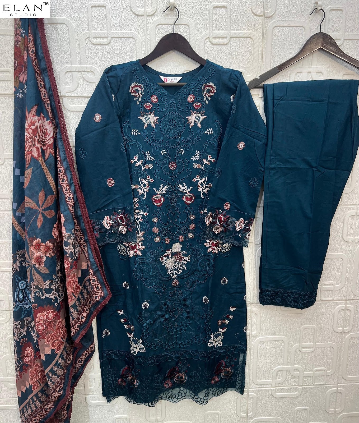 E 31 Elan Studio Cambric Lawn Pakistani Readymade Suits Supplier India