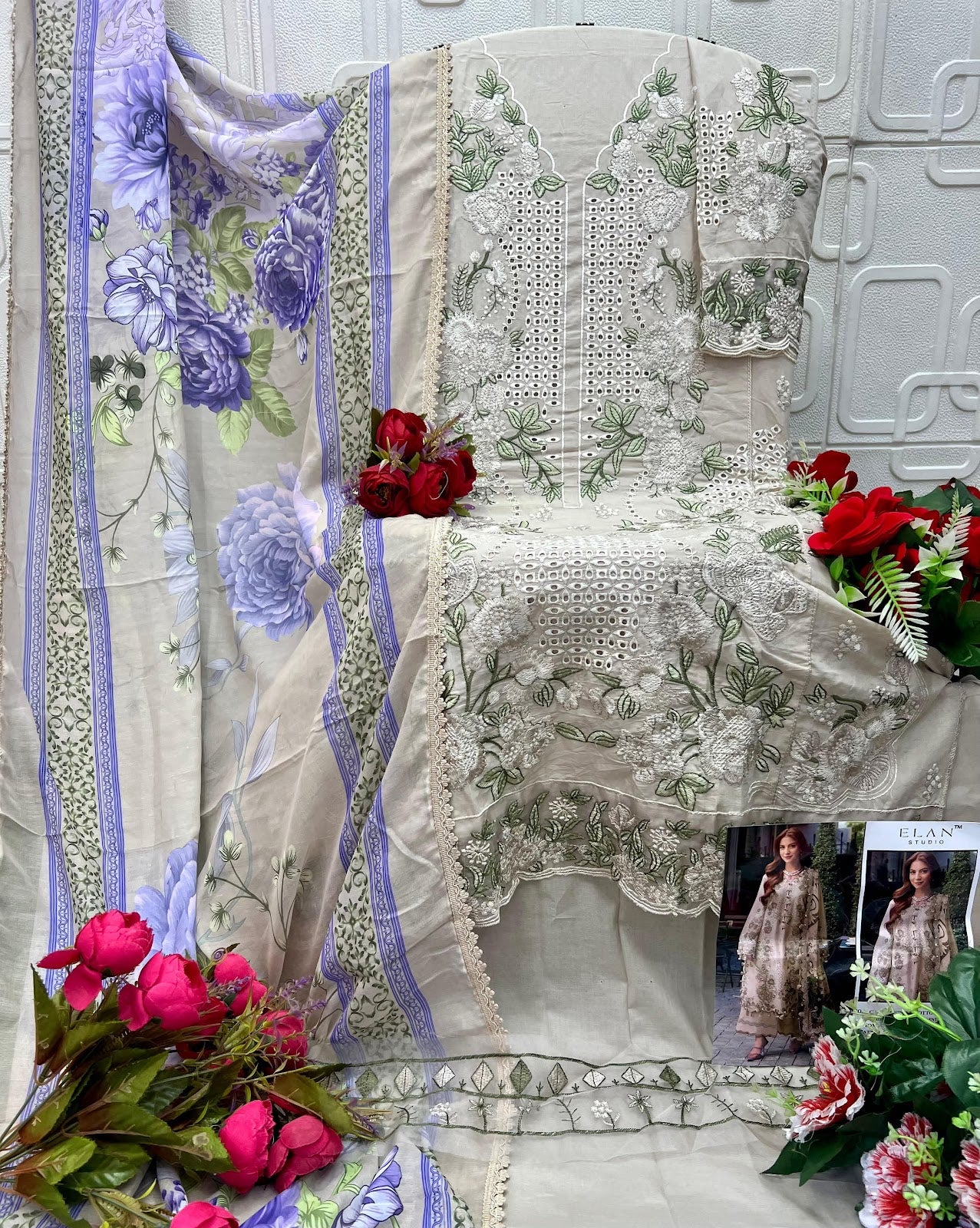 E 37 Elan Studio Lawn Cotton Pakistani Salwar Suits Wholesale Price