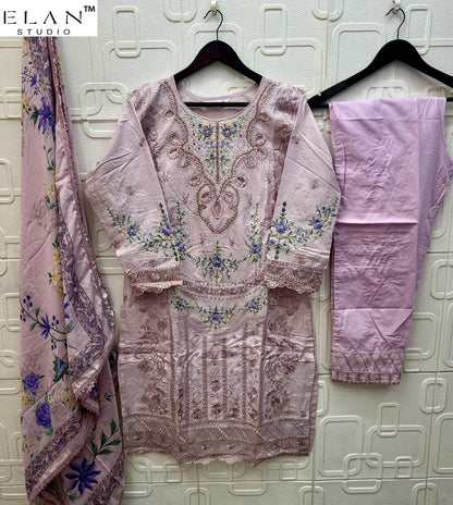 E 40 Maria B Elan Studio Cambric Lawn Pakistani Readymade Suits Wholesaler