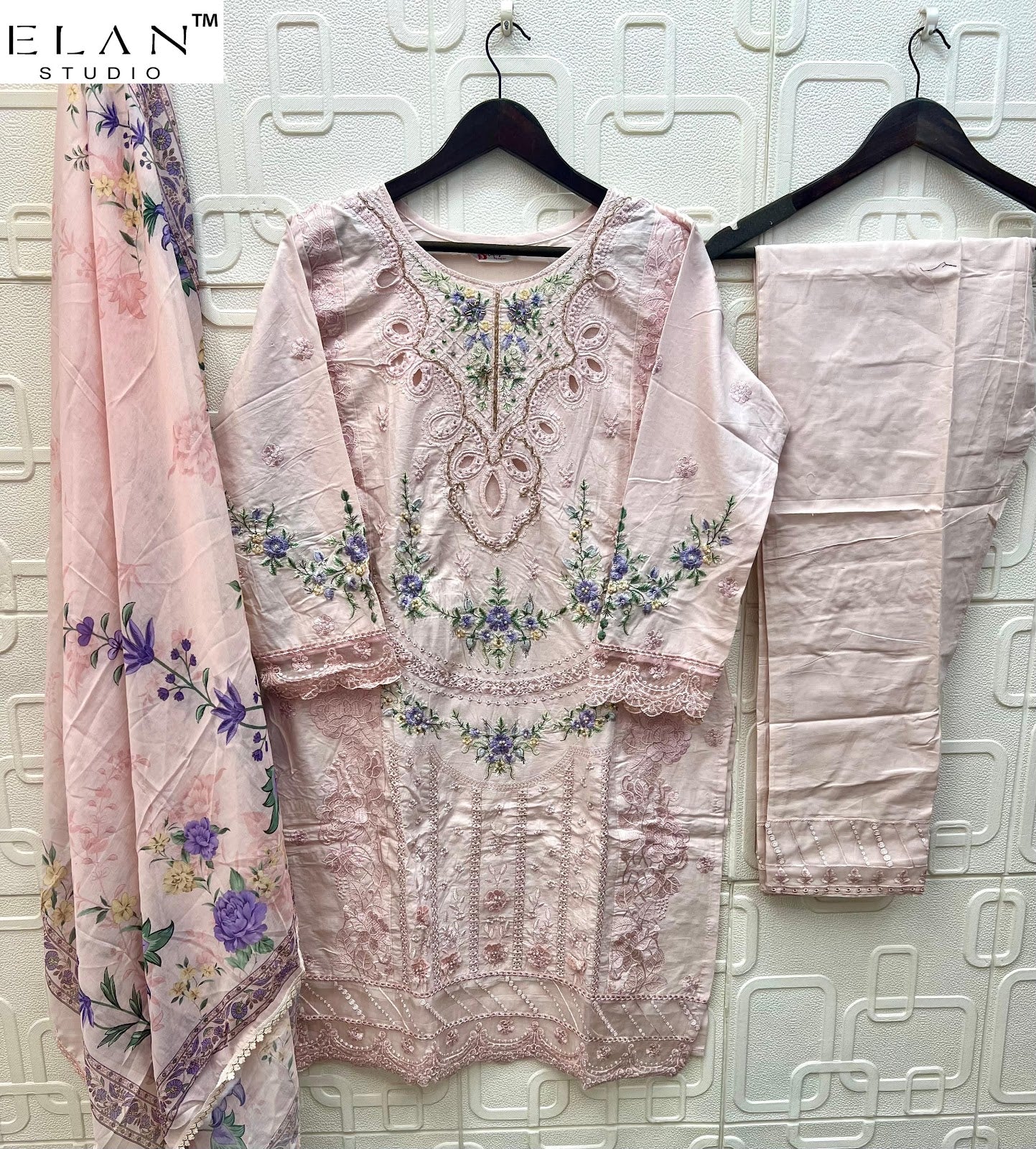 E 40 Maria B Elan Studio Cambric Lawn Pakistani Readymade Suits Wholesaler