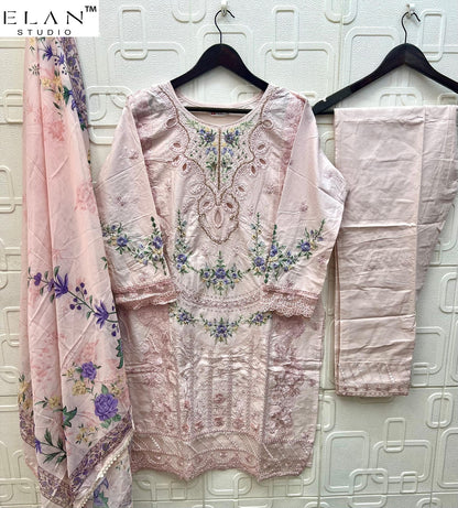 E 40 Maria B Elan Studio Cambric Lawn Pakistani Readymade Suits Wholesaler