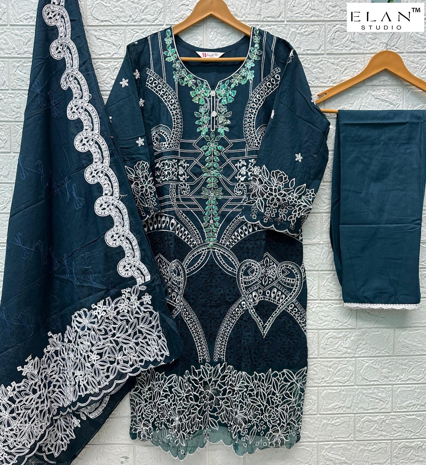 E 51 Elan Studio Lawn Cotton Pakistani Readymade Suits Wholesale Price