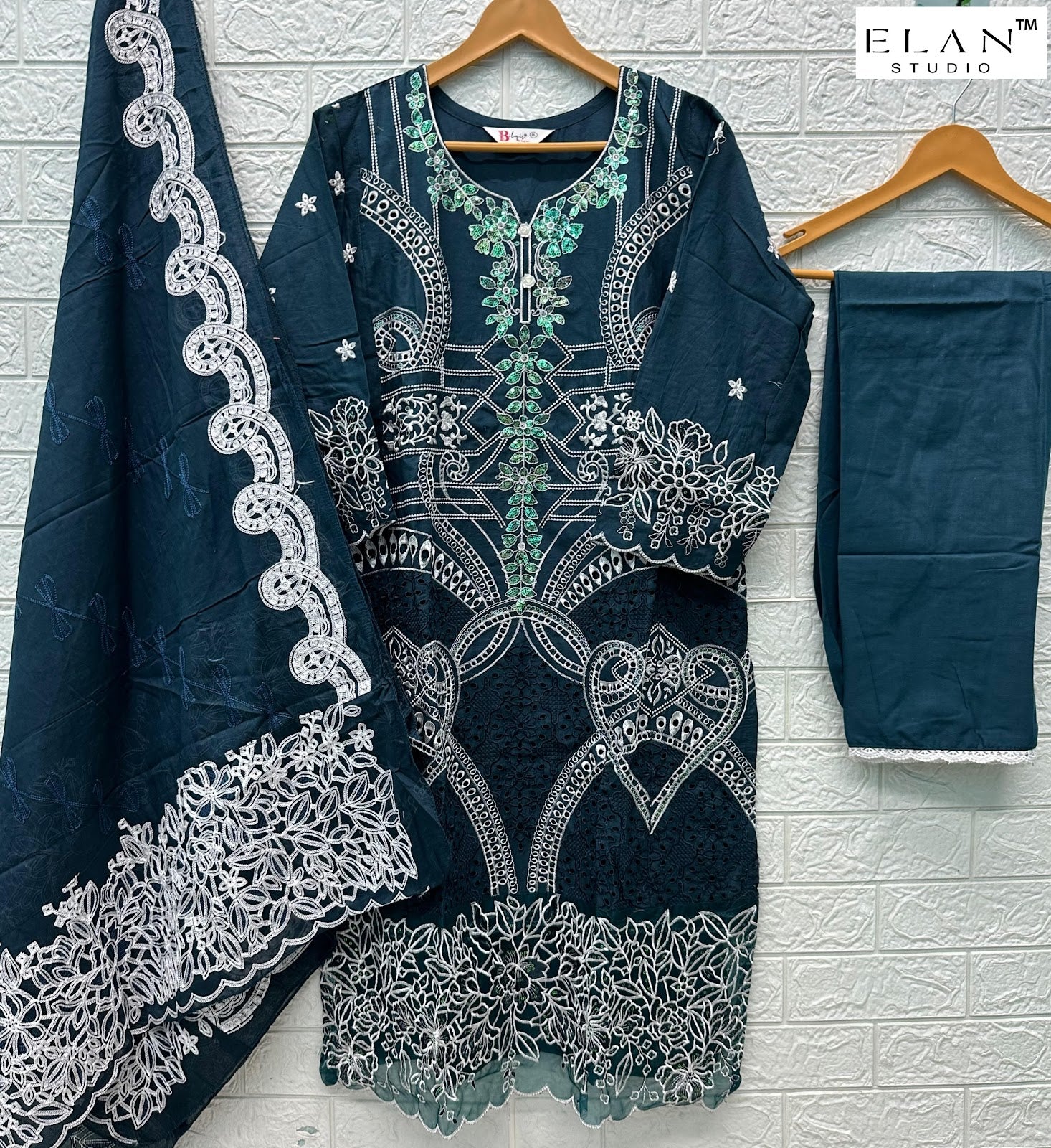 E 51 Elan Studio Lawn Cotton Pakistani Readymade Suits Wholesale Price