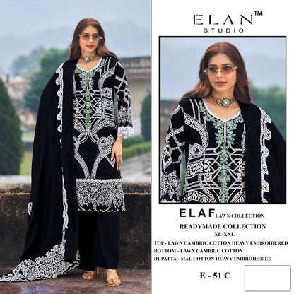 E 51 Elan Studio Lawn Cotton Pakistani Readymade Suits Wholesale Price
