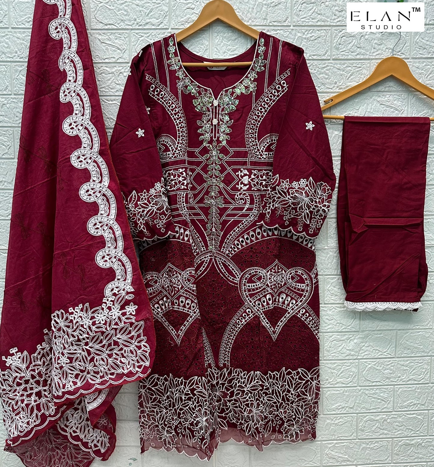 E 51 Elan Studio Lawn Cotton Pakistani Readymade Suits Wholesale Price