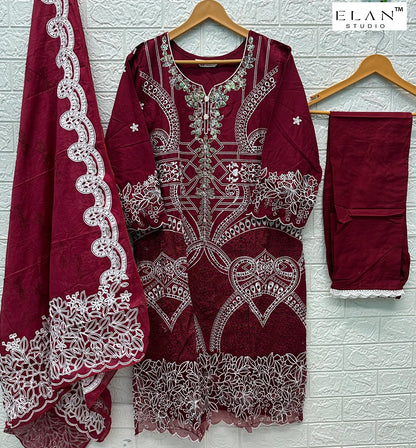 E 51 Elan Studio Lawn Cotton Pakistani Readymade Suits Wholesale Price
