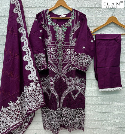 E 51 Elan Studio Lawn Cotton Pakistani Readymade Suits Wholesale Price