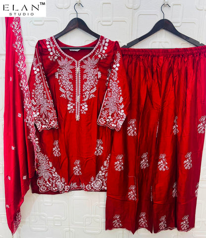 E 55 Elan Studio Gaji Silk Pakistani Readymade Suits Supplier