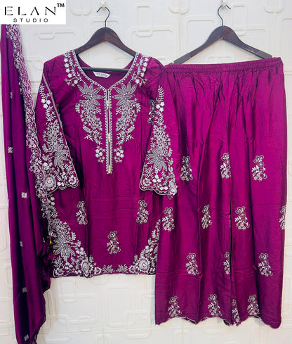 E 55 Elan Studio Gaji Silk Pakistani Readymade Suits Supplier