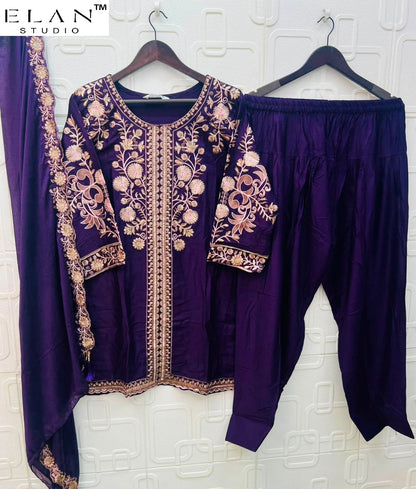 E 56 Elan Studio Gaji Silk Pakistani Readymade Suits Supplier