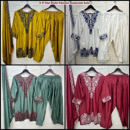 E 57 Elan Studio Gajji Silk Pakistani Readymade Suits Wholesale Price