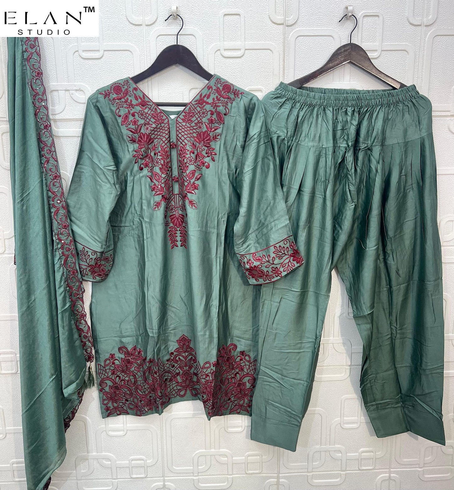 E 57 Elan Studio Gajji Silk Pakistani Readymade Suits Wholesale Price