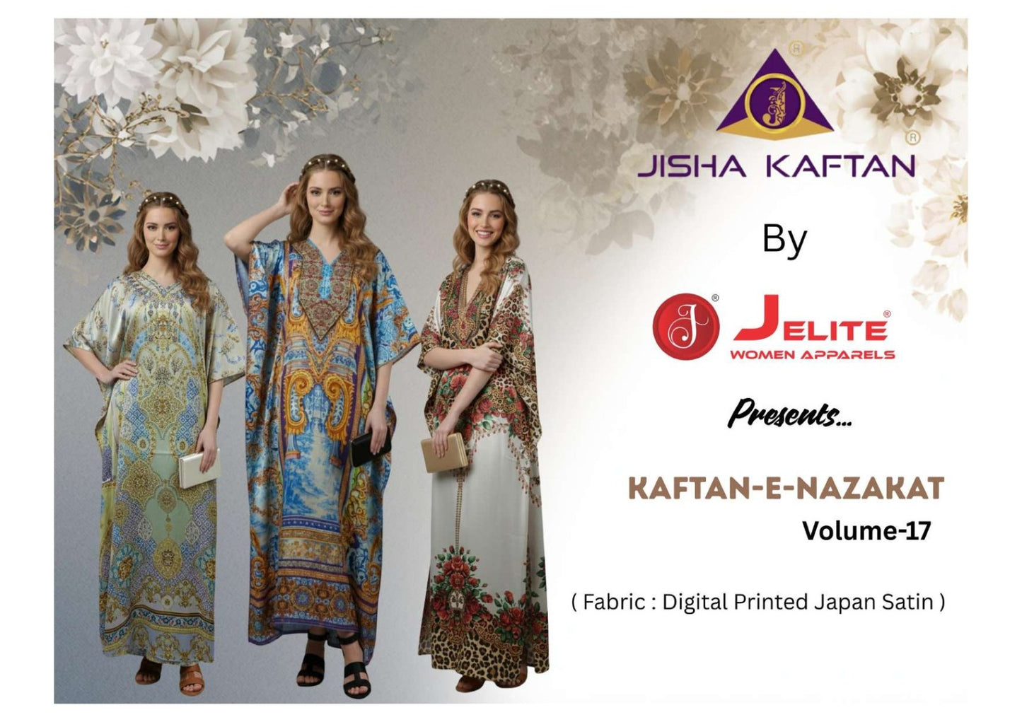 E Nazakat Vol 17 Jisha Japan Satin Kaftans Manufacturer India