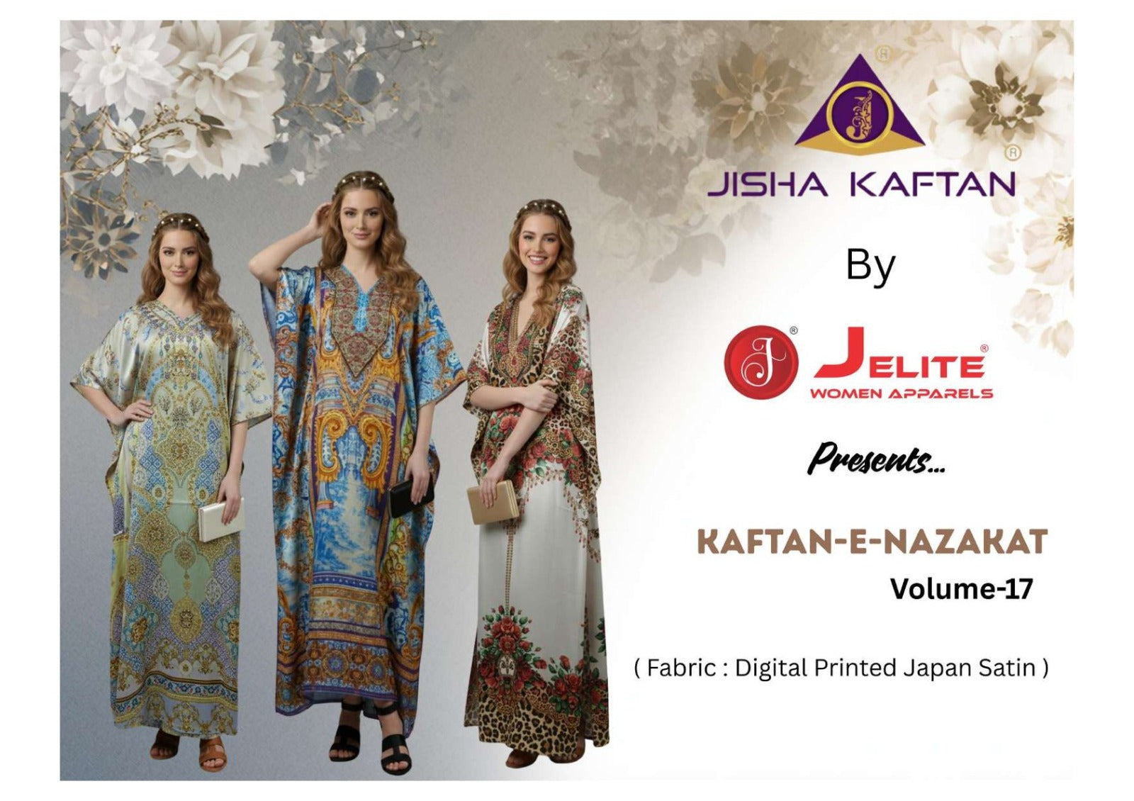 E Nazakat Vol 17 Jisha Japan Satin Kaftans Manufacturer India