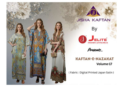 E Nazakat Vol 17 Jisha Japan Satin Kaftans Manufacturer India