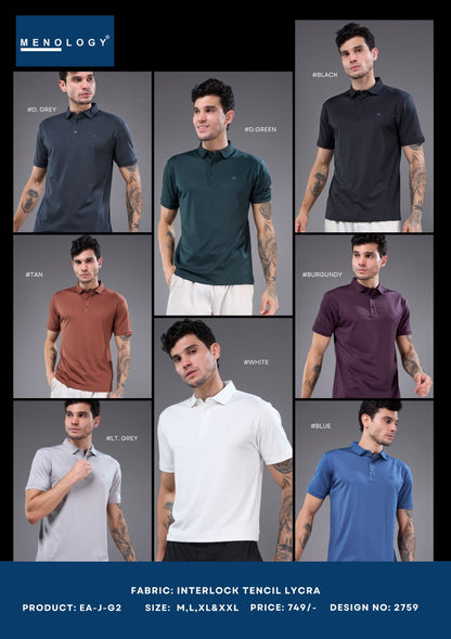 Ea J G2 Dn 2759 Menology Tencil Lycra Mens Tshirts Manufacturer Ahmedabad