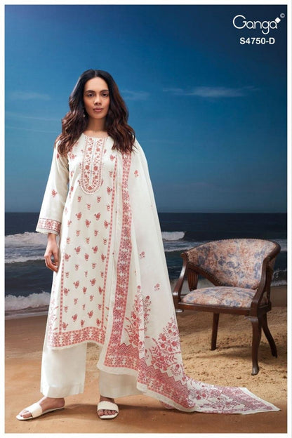 Eaelith 4750 Ganga Cotton Plazzo Style Suits Exporter India