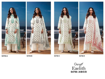 Eaelith 4750 Ganga Cotton Plazzo Style Suits Exporter India