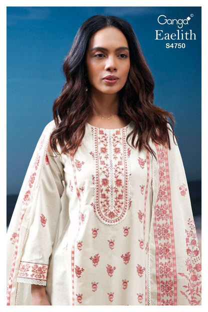 Eaelith 4750 Ganga Cotton Plazzo Style Suits Exporter India