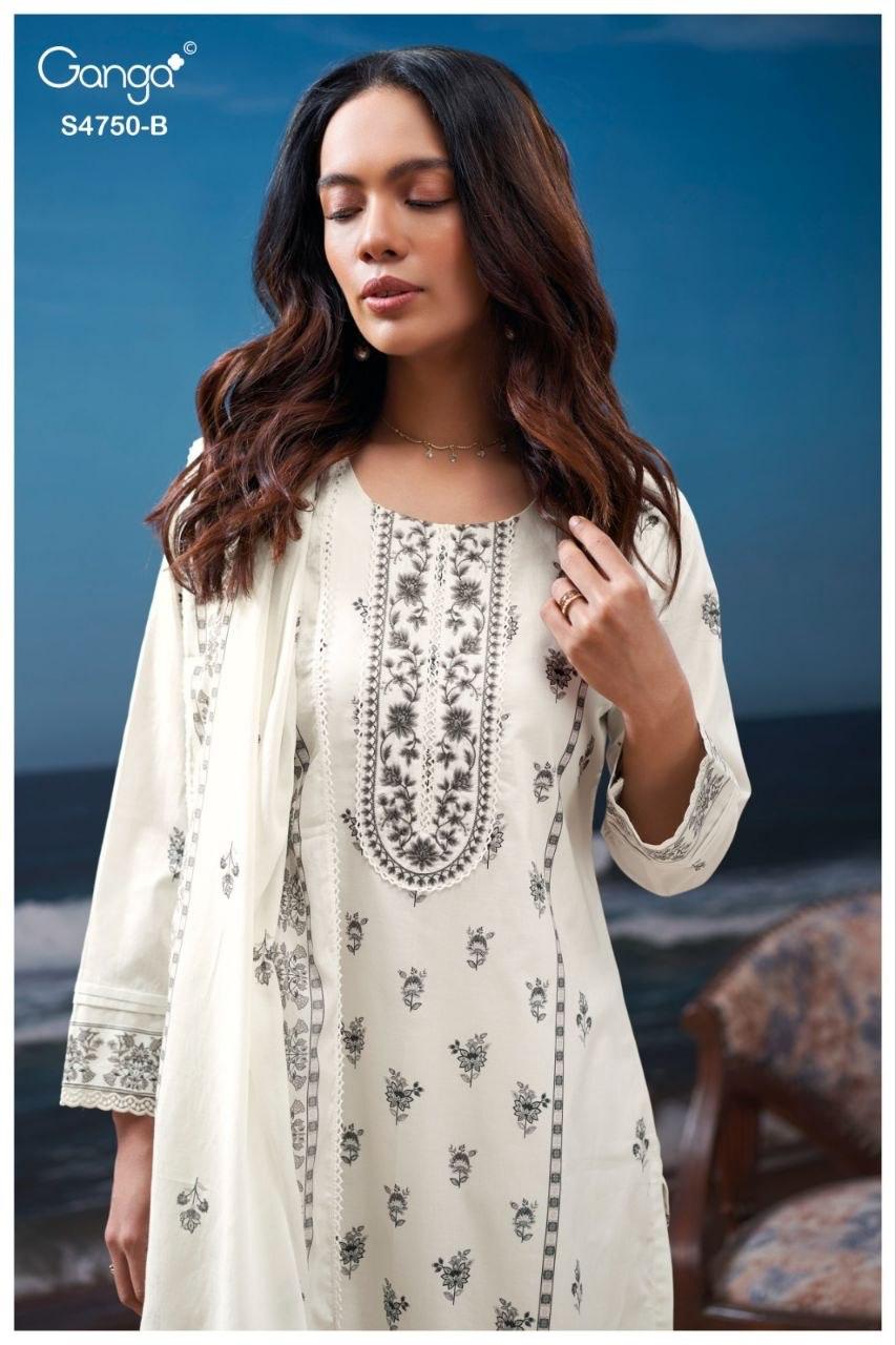 Eaelith 4750 Ganga Cotton Plazzo Style Suits Exporter India