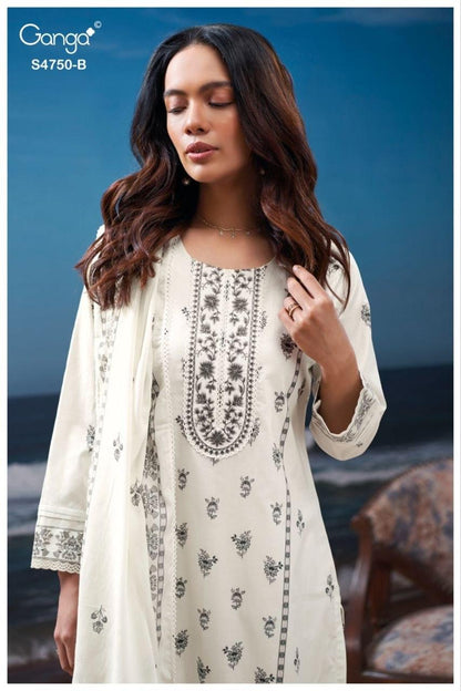 Eaelith 4750 Ganga Cotton Plazzo Style Suits Exporter India