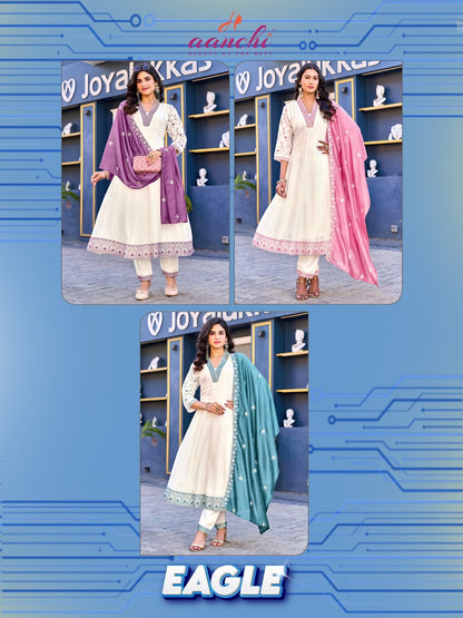 Eagle Aanchi Vichitra Silk Readymade Anarkali Suits Wholesaler India
