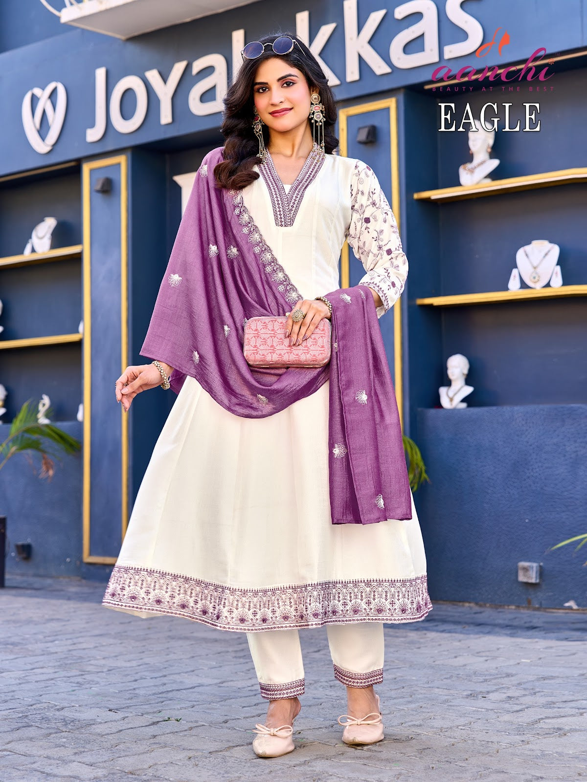 Eagle Aanchi Vichitra Silk Readymade Anarkali Suits Wholesaler India