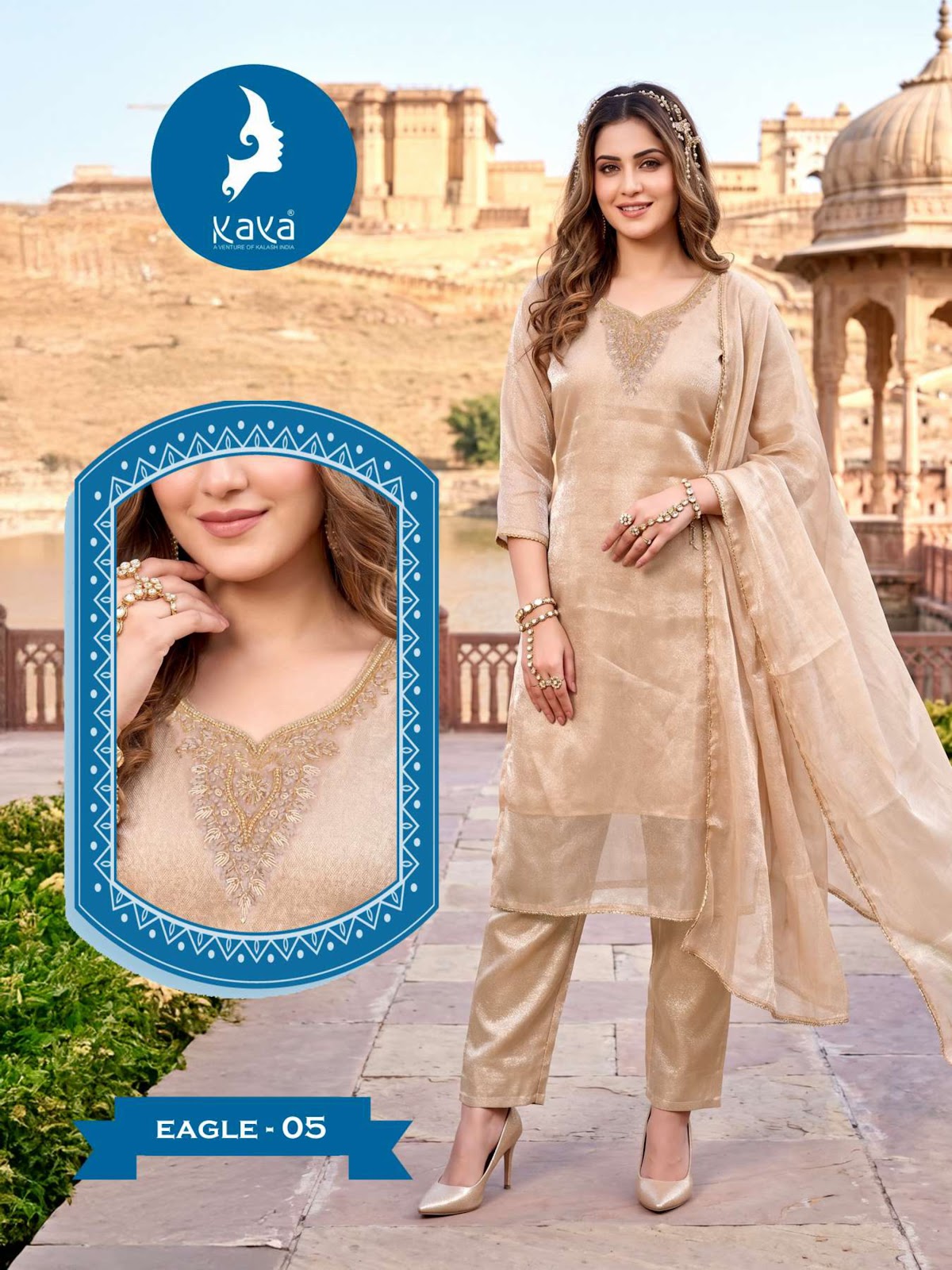Eagle Kaya Satin Readymade Pant Style Suits Wholesale Price
