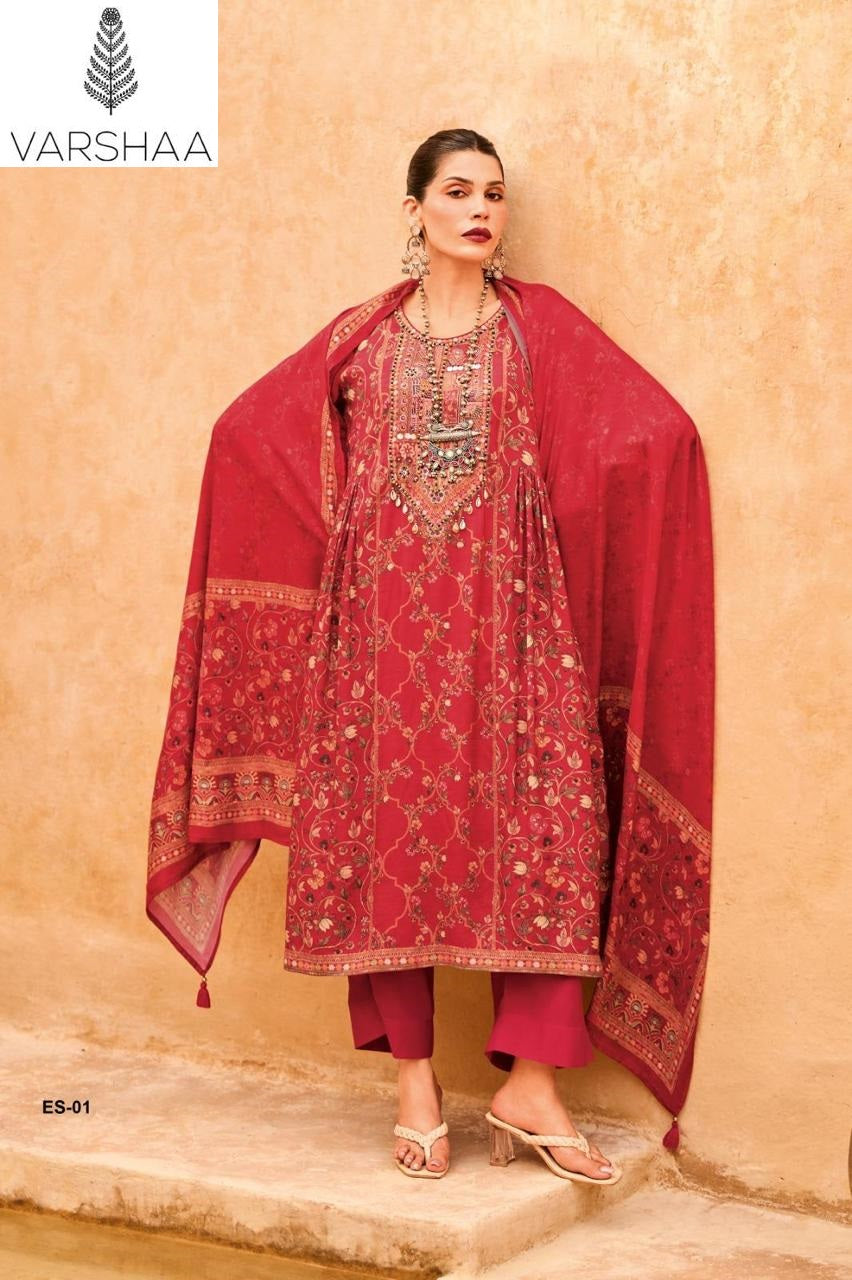 Earth Song Varshaa Viscose Muslin Pakistani Salwar Suits Exporter