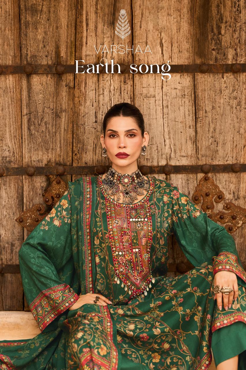 Earth Song Varshaa Viscose Muslin Pakistani Salwar Suits Exporter