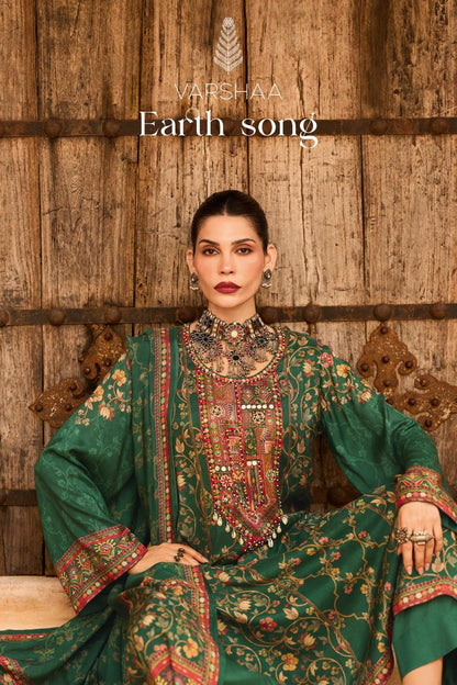 Earth Song Varshaa Viscose Muslin Pakistani Salwar Suits Exporter
