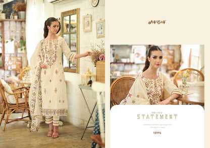 Earthwoven Jay Vijay Cotton Jacquard Pant Style Suits Exporter India