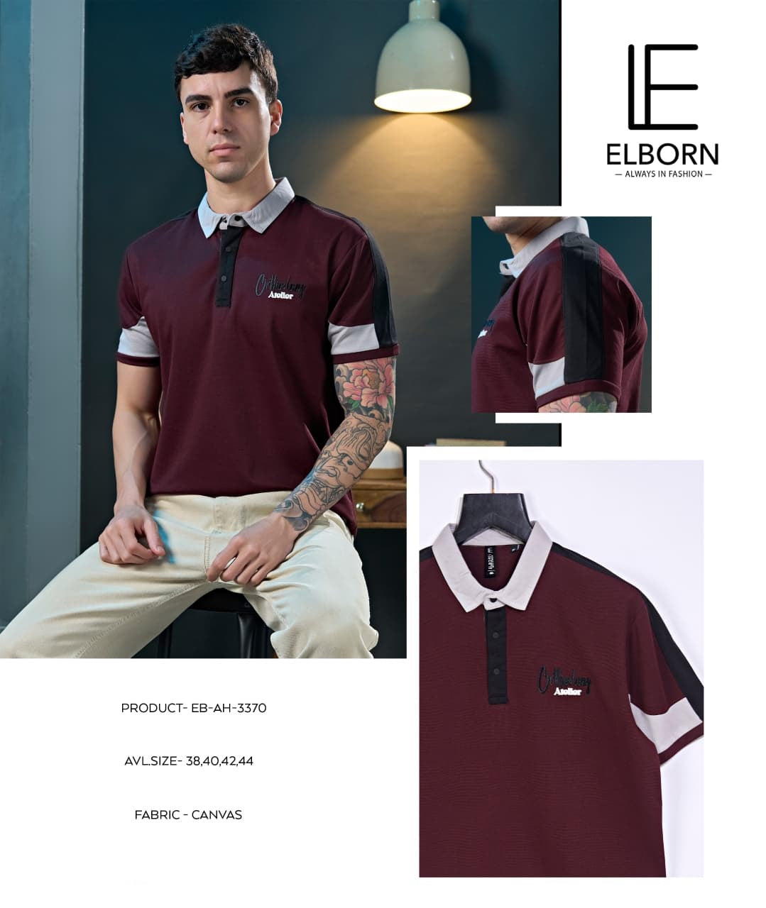 Eb-Ah-3370 Cut N Sew Elborn Imported Mens Tshirts Exporter Ahmedabad