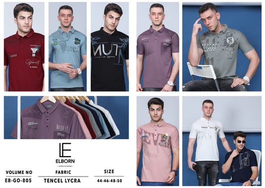 Eb-Go-805 Elborn Tencil Lycra Mens Tshirts Wholesale Price