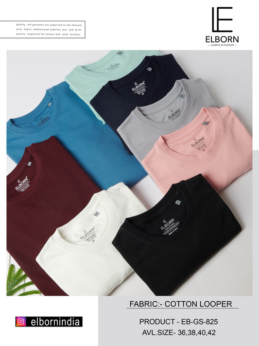 Eb-Gs-825 Elborn Cotton Looper Mens Tshirts Wholesaler Ahmedabad