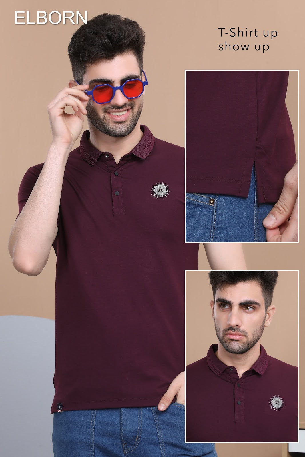 Eb-Jr-1210 Elborn Pq Mens Tshirts Wholesaler Gujarat