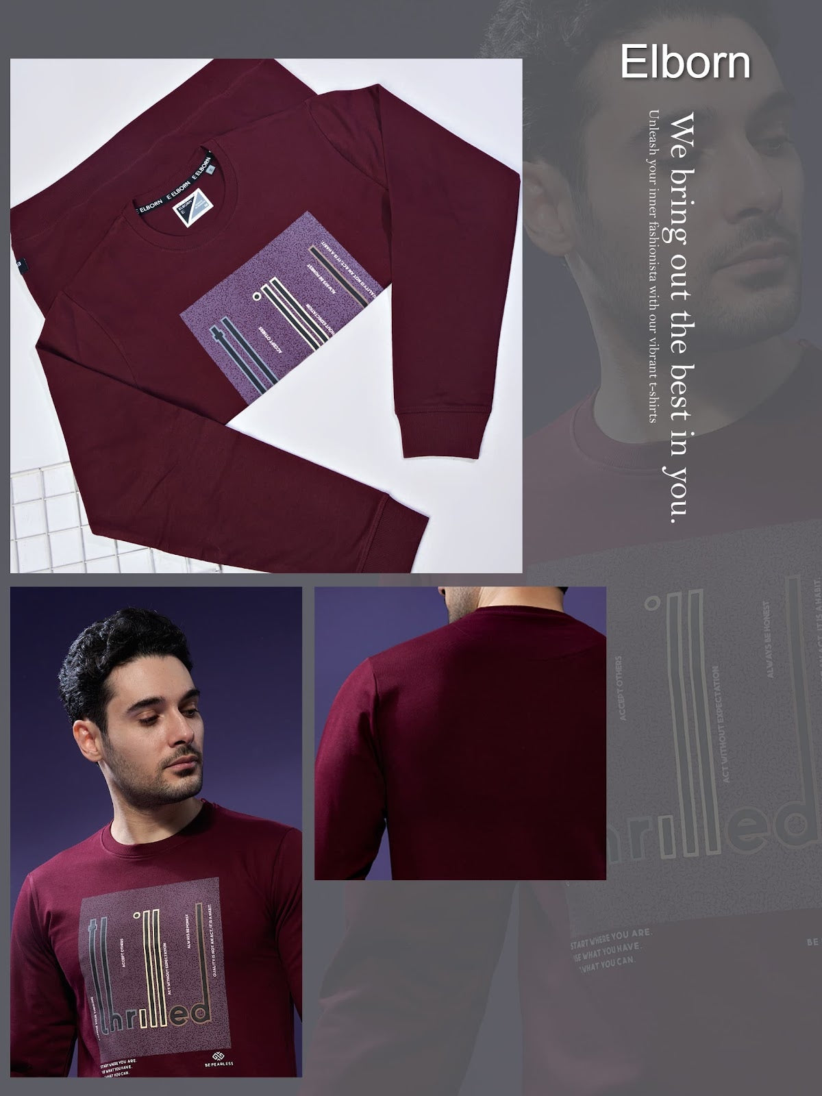 Eb-Jz-1250 Elborn Cotton Mens Tshirts Manufacturer India